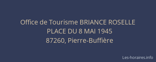 Office de Tourisme BRIANCE ROSELLE