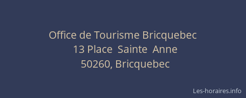 Office de Tourisme Bricquebec