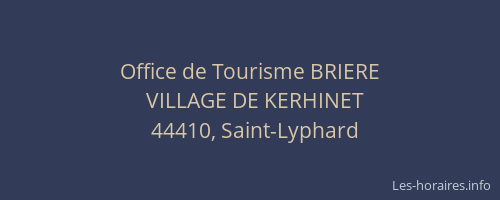 Office de Tourisme BRIERE