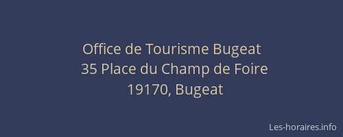 Office de Tourisme Bugeat