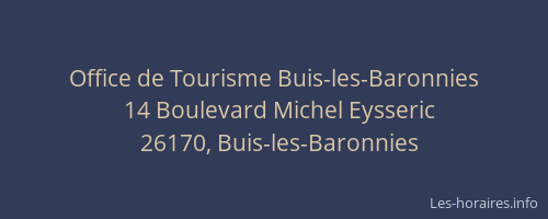 Office de Tourisme Buis-les-Baronnies