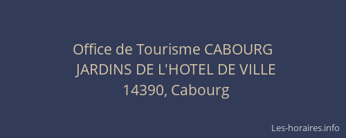 Office de Tourisme CABOURG