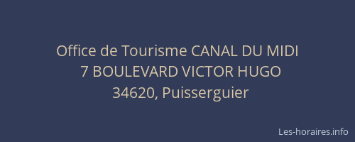 Office de Tourisme CANAL DU MIDI