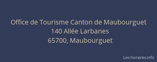 Office de Tourisme Canton de Maubourguet