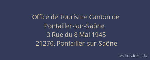 Office de Tourisme Canton de Pontailler-sur-Saône