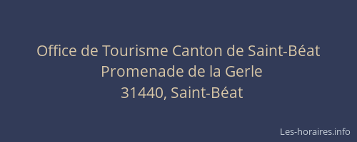 Office de Tourisme Canton de Saint-Béat