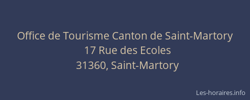 Office de Tourisme Canton de Saint-Martory