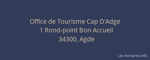 Office de Tourisme Cap D'Adge
