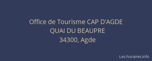 Office de Tourisme CAP D'AGDE