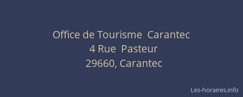 Office de Tourisme  Carantec