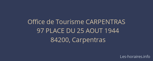Office de Tourisme CARPENTRAS