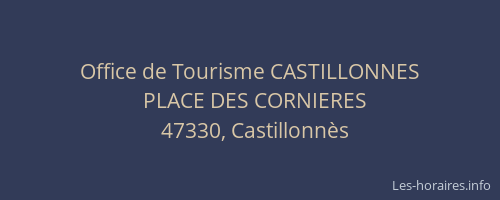 Office de Tourisme CASTILLONNES
