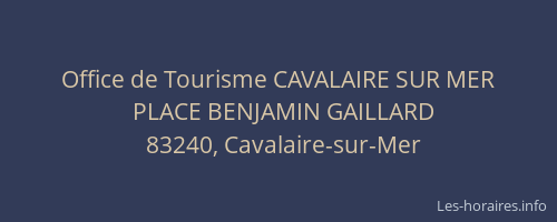 Office de Tourisme CAVALAIRE SUR MER