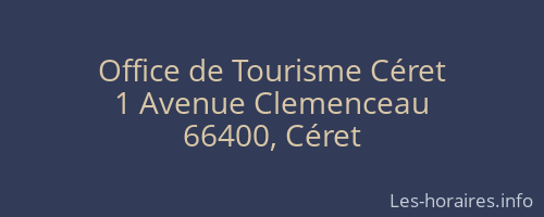 Office de Tourisme Céret