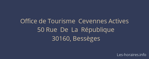 Office de Tourisme  Cevennes Actives