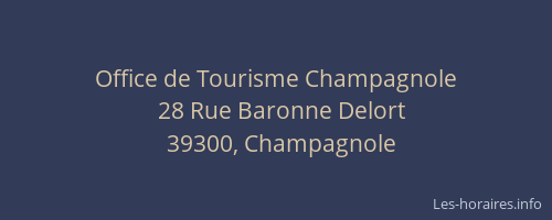 Office de Tourisme Champagnole