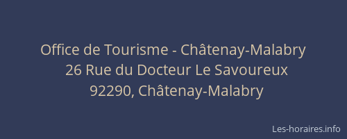 Office de Tourisme - Châtenay-Malabry