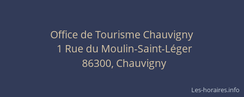 Office de Tourisme Chauvigny