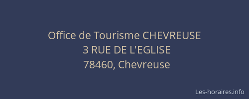 Office de Tourisme CHEVREUSE