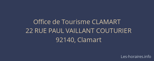 Office de Tourisme CLAMART