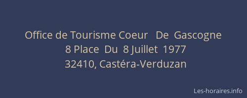 Office de Tourisme Coeur   De  Gascogne