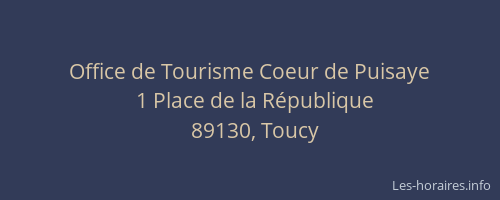 Office de Tourisme Coeur de Puisaye