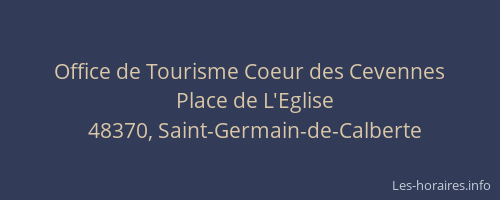 Office de Tourisme Coeur des Cevennes
