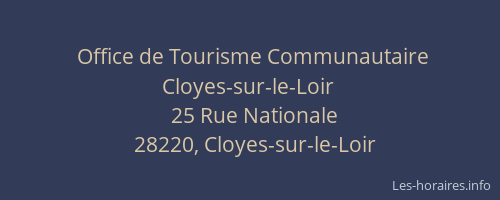 Office de Tourisme Communautaire Cloyes-sur-le-Loir