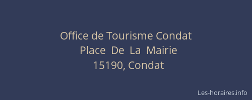Office de Tourisme Condat