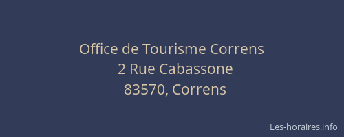 Office de Tourisme Correns