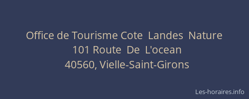 Office de Tourisme Cote  Landes  Nature