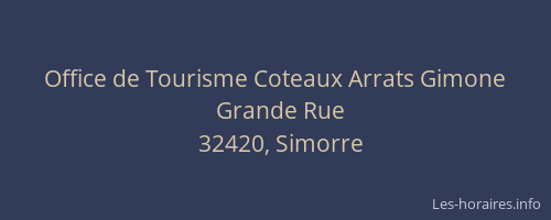 Office de Tourisme Coteaux Arrats Gimone