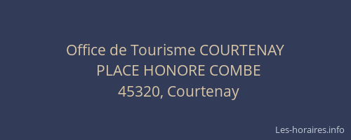 Office de Tourisme COURTENAY