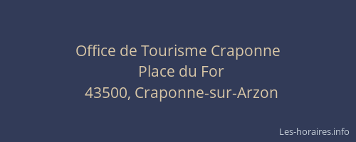 Office de Tourisme Craponne