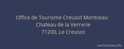 Office de Tourisme Creusot Montceau