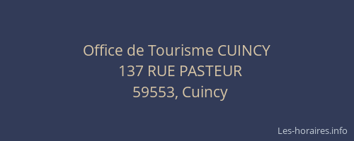 Office de Tourisme CUINCY