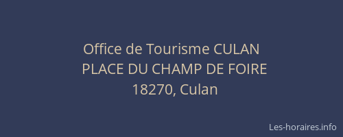 Office de Tourisme CULAN