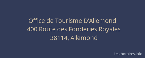 Office de Tourisme D'Allemond