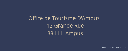 Office de Tourisme D'Ampus