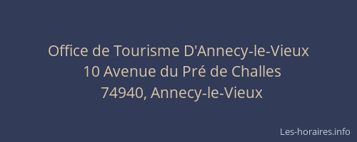 Office de Tourisme D'Annecy-le-Vieux