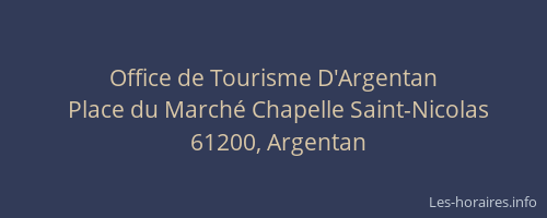 Office de Tourisme D'Argentan