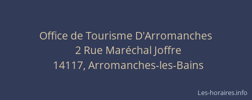 Office de Tourisme D'Arromanches