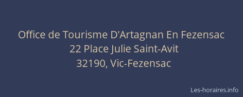 Office de Tourisme D'Artagnan En Fezensac