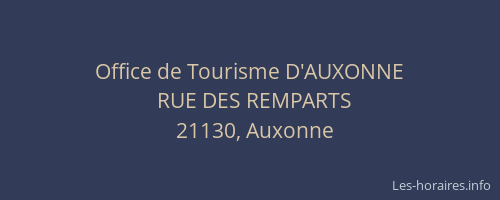Office de Tourisme D'AUXONNE