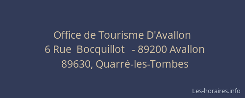 Office de Tourisme D'Avallon