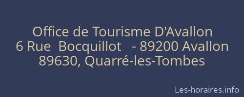 Office de Tourisme D'Avallon