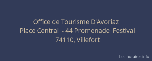 Office de Tourisme D'Avoriaz