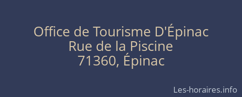 Office de Tourisme D'Épinac