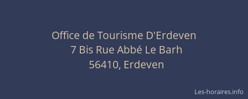 Office de Tourisme D'Erdeven
