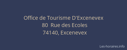 Office de Tourisme D'Excenevex